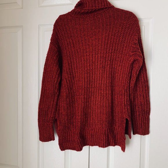 UNIVERSAL THREAD chunky Long-line Large Cableknit Turtleneck Long Sleeve Sweate - Picture 4 of 8